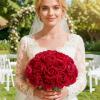 imageLifewit Classic Red Artificial Roses Flowers Faux Long Stem Silk Roses Bulky for DIY Wedding Bouquets Decoration Centerpieces Arrangements Velentine12 PcsRed