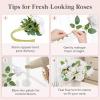 imageLifewit Classic Red Artificial Roses Flowers Faux Long Stem Silk Roses Bulky for DIY Wedding Bouquets Decoration Centerpieces Arrangements Velentine12 PcsWhite