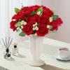 imageLifewit Classic Red Artificial Roses Flowers Faux Long Stem Silk Roses Bulky for DIY Wedding Bouquets Decoration Centerpieces Arrangements Velentine12 PcsRed