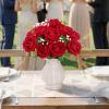imageLifewit Classic Red Artificial Roses Flowers Faux Long Stem Silk Roses Bulky for DIY Wedding Bouquets Decoration Centerpieces Arrangements Velentine12 PcsRed