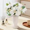 imageLifewit Classic Red Artificial Roses Flowers Faux Long Stem Silk Roses Bulky for DIY Wedding Bouquets Decoration Centerpieces Arrangements Velentine12 PcsWhite