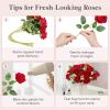 imageLifewit Classic Red Artificial Roses Flowers Faux Long Stem Silk Roses Bulky for DIY Wedding Bouquets Decoration Centerpieces Arrangements Velentine12 PcsRed