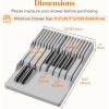 imageLifewit Magnetic Drawer Knife Organizers Insert Kitchen Plastic In Drawer Knife Block Slots Steak Chefs Knives Holder Storage Sets for 12 Knives and 1 Sharpening Steel Large BlackGray