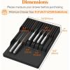 imageLifewit Magnetic Drawer Knife Organizers Insert Kitchen Plastic In Drawer Knife Block Slots Steak Chefs Knives Holder Storage Sets for 12 Knives and 1 Sharpening Steel Large BlackBlack