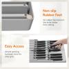 imageLifewit Magnetic Drawer Knife Organizers Insert Kitchen Plastic In Drawer Knife Block Slots Steak Chefs Knives Holder Storage Sets for 12 Knives and 1 Sharpening Steel Large BlackGray