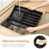imageLifewit Silverware Drawer Organizer Expandable Utensil Tray for Kitchen BPA Free Flatware and Cutlery Holder Adjustable Plastic Storage for Spoons Forks Knives 47 Slots BlackBlack