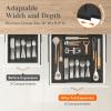 imageLifewit Silverware Drawer Organizer Expandable Utensil Tray for Kitchen BPA Free Flatware and Cutlery Holder Adjustable Plastic Storage for Spoons Forks Knives 47 Slots BlackBlack