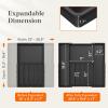imageLifewit Silverware Drawer Organizer Expandable Utensil Tray for Kitchen BPA Free Flatware and Cutlery Holder Adjustable Plastic Storage for Spoons Forks Knives 47 Slots BlackBlack