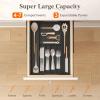 imageLifewit Silverware Drawer Organizer Expandable Utensil Tray for Kitchen BPA Free Flatware and Cutlery Holder Adjustable Plastic Storage for Spoons Forks Knives 47 Slots BlackBlack