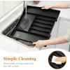 imageLifewit Silverware Drawer Organizer Expandable Utensil Tray for Kitchen BPA Free Flatware and Cutlery Holder Adjustable Plastic Storage for Spoons Forks Knives 47 Slots BlackBlack