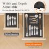 imageLifewit Silverware Drawer Organizer Expandable Utensil Tray for Kitchen BPA Free Flatware and Cutlery Holder Adjustable Plastic Storage for Spoons Forks Knives 47 Slots BlackBlack