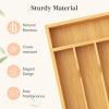imageLifewit Silverware Drawer Organizer Utensil Tray for Kitchen Flatware and Cutlery Holder Storage for Spoons Forks Knives 86 x 125 Natural67W x 12D