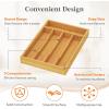 imageLifewit Silverware Drawer Organizer Utensil Tray for Kitchen Flatware and Cutlery Holder Storage for Spoons Forks Knives 86 x 125 Natural67W x 12D