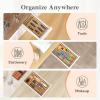 imageLifewit Silverware Drawer Organizer Utensil Tray for Kitchen Flatware and Cutlery Holder Storage for Spoons Forks Knives 86 x 125 Natural67W x 12D