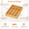 imageLifewit Silverware Drawer Organizer Utensil Tray for Kitchen Flatware and Cutlery Holder Storage for Spoons Forks Knives 86 x 125 Natural86W x 125D