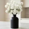 imageLifewit 5 Pcs Beige Artificial Flower for Vase Faux Silk Mums Ball with Long Stems for Home Decor Wedding Bulk Fake Small Chrysanthemums for Floral Arrangement Pom Pom for Bouquets CenterpiecesWhite