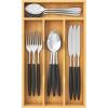 imageLifewit Silverware Drawer Organizer Utensil Tray for Kitchen Flatware and Cutlery Holder Storage for Spoons Forks Knives 86 x 125 Natural67W x 12D