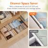 imageLifewit 5 Tall 4 Pack Drawer Dividers 3047cm115185 Expandable Drawer Divider for Clothes Adjustable Dresser Drawer Organizers Drawers Separators for DresserBathroomClosetKitchen White5