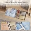 imageLifewit 5 Tall 4 Pack Drawer Dividers 3047cm115185 Expandable Drawer Divider for Clothes Adjustable Dresser Drawer Organizers Drawers Separators for DresserBathroomClosetKitchen White4