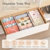 imageLifewit 5 Tall 4 Pack Drawer Dividers 3047cm115185 Expandable Drawer Divider for Clothes Adjustable Dresser Drawer Organizers Drawers Separators for DresserBathroomClosetKitchen White4
