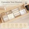 imageLifewit 5 Tall 4 Pack Drawer Dividers 3047cm115185 Expandable Drawer Divider for Clothes Adjustable Dresser Drawer Organizers Drawers Separators for DresserBathroomClosetKitchen White4