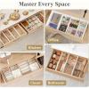 imageLifewit 5 Tall 4 Pack Drawer Dividers 3047cm115185 Expandable Drawer Divider for Clothes Adjustable Dresser Drawer Organizers Drawers Separators for DresserBathroomClosetKitchen White4