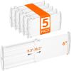 imageLifewit 6 Tall 9 Pack Drawer Dividers 3047cm115185 Expandable Drawer Divider for Clothes Adjustable Dresser Drawer Organizers Drawers Separators for DresserBathroomClosetKitchen White5