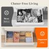imageLifewit 6 Tall 9 Pack Drawer Dividers 3047cm115185 Expandable Drawer Divider for Clothes Adjustable Dresser Drawer Organizers Drawers Separators for DresserBathroomClosetKitchen White12