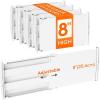 imageLifewit 6 Tall 9 Pack Drawer Dividers 3047cm115185 Expandable Drawer Divider for Clothes Adjustable Dresser Drawer Organizers Drawers Separators for DresserBathroomClosetKitchen White4