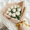imageLifewit 12 Pcs White Artificial Roses Flowers in Bulk Fake Long Stem Silk Roses for DIY Wedding Bouquets Centerpieces Arrangements Valentine DecorationsWhite