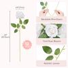 imageLifewit 12 Pcs White Artificial Roses Flowers in Bulk Fake Long Stem Silk Roses for DIY Wedding Bouquets Centerpieces Arrangements Valentine DecorationsWhite