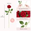 imageLifewit 12 Pcs White Artificial Roses Flowers in Bulk Fake Long Stem Silk Roses for DIY Wedding Bouquets Centerpieces Arrangements Valentine DecorationsRed