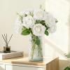 imageLifewit 12 Pcs White Artificial Roses Flowers in Bulk Fake Long Stem Silk Roses for DIY Wedding Bouquets Centerpieces Arrangements Valentine DecorationsWhite