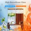 imageLifewit 15 Gallon Drink Dispenser for Parties Glass Beverage Container with Wood Stand for JuiceTeaSoda amp Lemonade Water Pitcher with Leakproof Stainless Steel Spigot for Mimosa Bar Hosting 2 Pcs