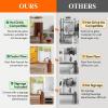 imageLifewit 15 Gallon Drink Dispenser for Parties Glass Beverage Container with Wood Stand for JuiceTeaSoda amp Lemonade Water Pitcher with Leakproof Stainless Steel Spigot for Mimosa Bar Hosting 2 Pcs