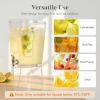 imageLifewit 2 Gallon Drink Dispenser for Parties 2 Pcs Large Plastic Beverage Container for JuiceTeaSoda with Stand amp Ice Core Clear Lemonade Dispenser with Spigot BPA Free Water Pitcher for Hosting2