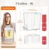 imageLifewit 2 Gallon Drink Dispenser for Parties 2 Pcs Large Plastic Beverage Container for JuiceTeaSoda with Stand amp Ice Core Clear Lemonade Dispenser with Spigot BPA Free Water Pitcher for Hosting2