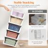 imageLifewit 6 Pack Stackable Closet Organizers and Storage Basket for Clothes Plastic Sweater Storage Bins for Wardrobe Multifunctional Mounted Closet Systems for RV Bathroom Dorm 32 cm126 inchL12
