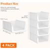 imageLifewit 6 Pack Stackable Closet Organizers and Storage Basket for Clothes Plastic Sweater Storage Bins for Wardrobe Multifunctional Mounted Closet Systems for RV Bathroom Dorm 32 cm126 inchL12