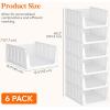 imageLifewit 6 Pack Stackable Closet Organizers and Storage Basket for Clothes Plastic Sweater Storage Bins for Wardrobe Multifunctional Mounted Closet Systems for RV Bathroom Dorm 32 cm126 inchL6