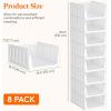 imageLifewit 6 Pack Stackable Closet Organizers and Storage Basket for Clothes Plastic Sweater Storage Bins for Wardrobe Multifunctional Mounted Closet Systems for RV Bathroom Dorm 32 cm126 inchL8