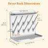 imageLifewit Baby Bottle Drying Rack with 10 Hooks Newborn Essentials Must Haves Countertop Holder Organizer for Baby Stuff Rack Dryer for Pacifiers Weighted Straws Pump Partswithout Drain Mat