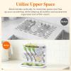 imageLifewit Baby Bottle Drying Rack with 10 Hooks Newborn Essentials Must Haves Countertop Holder Organizer for Baby Stuff Rack Dryer for Pacifiers Weighted Straws Pump Partswithout Drain Mat