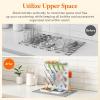 imageLifewit Baby Bottle Drying Rack with 10 Hooks Newborn Essentials Must Haves Countertop Holder Organizer for Baby Stuff Rack Dryer for Pacifiers Weighted Straws Pump Partswith Drain Mat