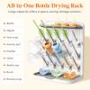 imageLifewit Baby Bottle Drying Rack with 10 Hooks Newborn Essentials Must Haves Countertop Holder Organizer for Baby Stuff Rack Dryer for Pacifiers Weighted Straws Pump Partswithout Drain Mat