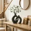 imageLifewit Beige Artificial Flower for Vase 10 Pcs Faux Silk Mums Ball with Long Stems and 2 Pcs Eucalyptus Stems for Home Decor Fake Small Kiku for Floral Arrangement Pom Pom for CenterpiecesWhite