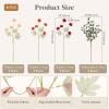 imageLifewit Beige Artificial Flower for Vase 10 Pcs Faux Silk Mums Ball with Long Stems and 2 Pcs Eucalyptus Stems for Home Decor Fake Small Kiku for Floral Arrangement Pom Pom for CenterpiecesMix Orange