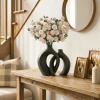 imageLifewit Beige Artificial Flower for Vase 10 Pcs Faux Silk Mums Ball with Long Stems and 2 Pcs Eucalyptus Stems for Home Decor Fake Small Kiku for Floral Arrangement Pom Pom for CenterpiecesBeige
