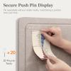 imageLifewit Cork Board Alternative 224x 148 Bulletin Board with SelfAdhesive Decorative Felt Pin Board Vision Board Message Board with 20 Pushpins for Office Wall Decor Room Decor Dark Camel