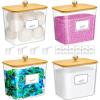 imageLifewit Laundry Pods Container with Lid Dryer Sheet Holder Room Organization Storage for Coffee Pods Kcup Washing Powder Scent Booster Beads 2600 2000ml05307galNatural3 PcsNatural
